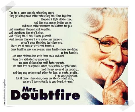 Quote to Remember: MRS. DOUBTFIRE [1993] | Mrs doubtfire quotes, Robin ...