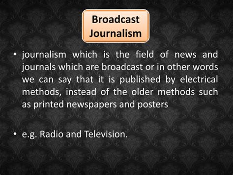 Types of Journalism