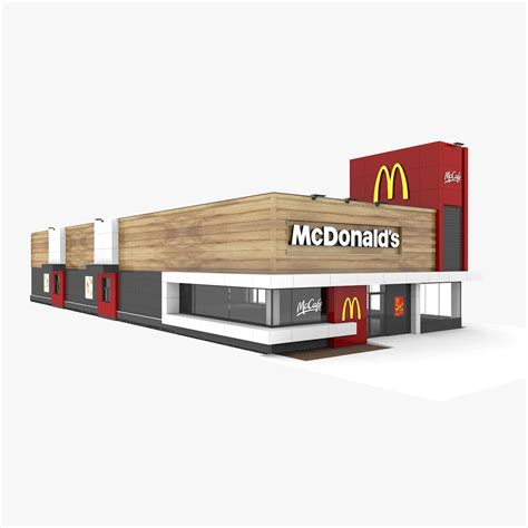 McDonalds McCafe Drive Thru 3D Model #AD ,#McCafe#McDonalds#Model#Drive ...