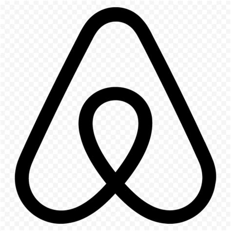 HD Black Airbnb Symbol Logo Sign Icon PNG Image | Citypng