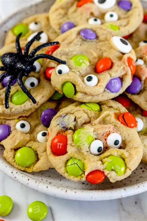 Halloween M&M Cookies - Best Cookie Recipes