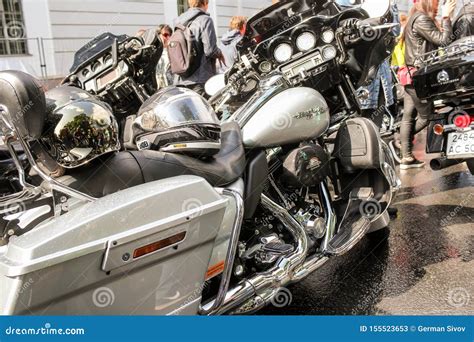 Helmets on a Big Motorcycle Editorial Stock Photo - Image of outdoor ...