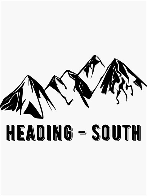 "heading south - zach bryan heading south " Sticker by DesiignGraphics ...