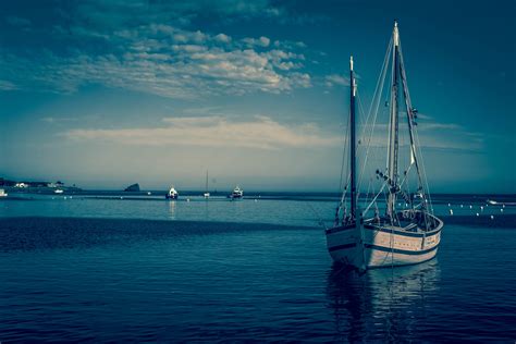 Gray sailboat, Boat, Harbor, Sea HD wallpaper | Wallpaper Flare