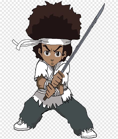 Huey Freeman Riley Freeman Samurai The Boondocks, cartoon samurai ...