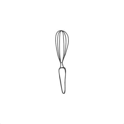 Premium Vector | Doodle wire whisk icon in vector hand drawn wire whisk ...