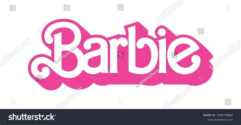 35 Barbie Pink Vintage Logo Vector Illustration On White Background ...