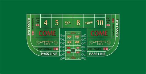 Craps Table Layout Felt - Single Dealer 6 to 8 Foot - Green | eBay