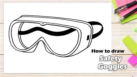 Safety Goggles Laboratory Apparatus Drawing Safety Goggles Laboratory ...