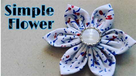 How to make Fabric flower-quick and easy home tutorial - YouTube