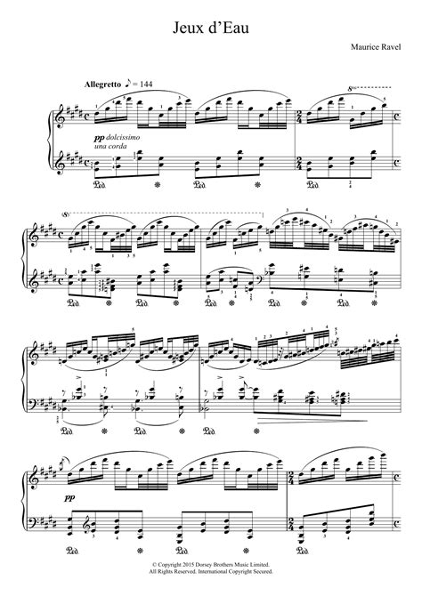 Jeux D'eau by Maurice Ravel Sheet Music for Piano Solo at Sheet Music ...