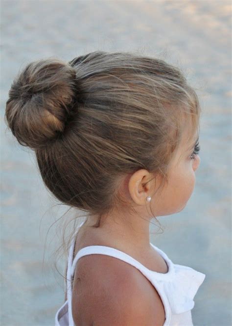 Sock Bun | Little girl hairstyles, Cute little girl hairstyles, Flower ...