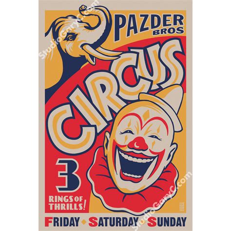 Pazder Brothers Circus Poster - Studio Gary C