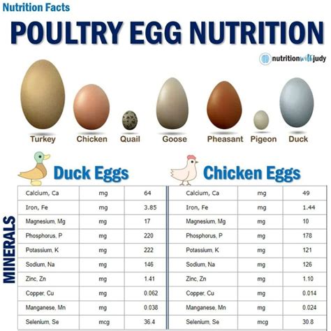 Microblog: Nutrition Facts of Poultry Eggs - Nutrition With Judy