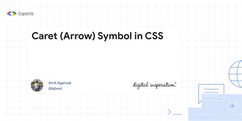 Caret (Arrow) Symbol in CSS - Digital Inspiration