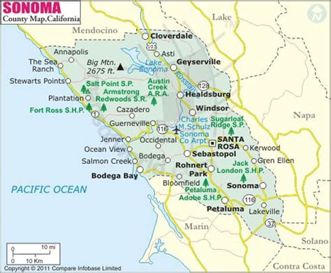 Map Of Sonoma California | California Map