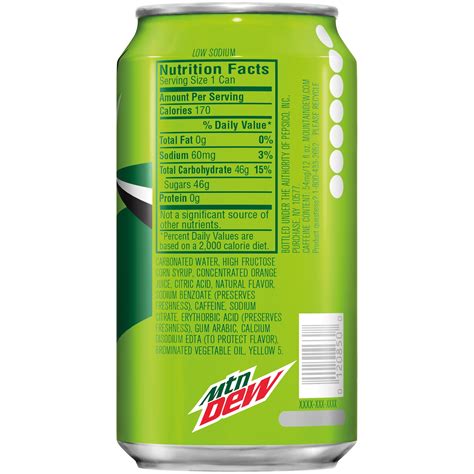 Mountain Dew Nutrition Facts 32 Oz | Besto Blog