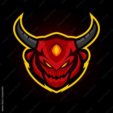 evil mascot logo vector graphic Stock Vector | Adobe Stock