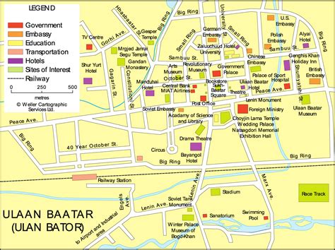 Downtown Map of Ulaanbaatar - MapSof.net