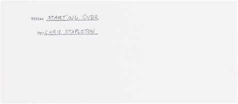 Chris Stapleton returns with new album "Starting Over" | Grateful Web