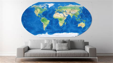 World map Winkel-Tripel projection - Winkel-Tripel world map