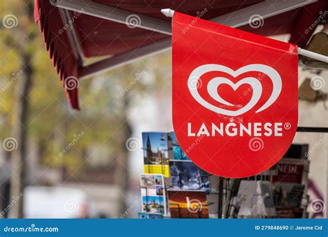 COLOGNE, GERMANY - NOVEMBER 10, 2022: Selective Blur on an Langnese ...