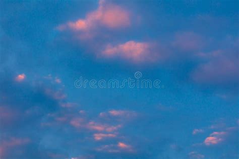 Pink Dawn in the Sky with Clouds Stock Photo - Image of beautiful ...