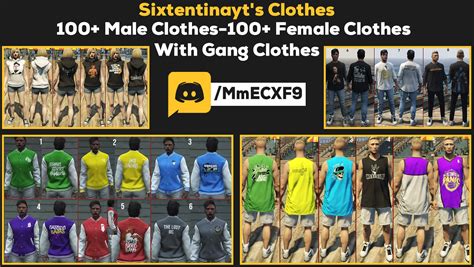 Male& Female& Gang Clothing Pack FiveM Ready - GTA5-Mods.com