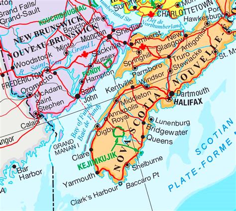 Bay of Fundy area map