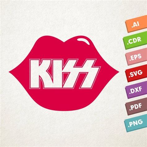 KISS Logo With Lips SVG Vector File. Kiss Lips. Instant - Etsy | Kiss ...