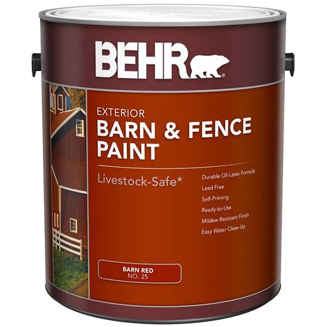 BEHR Barn & Fence Exterior Paint - Flat Red, 3.79 L | The Home Depot Canada