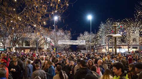 Old Town Fort Collins holiday lights brighten winter nights