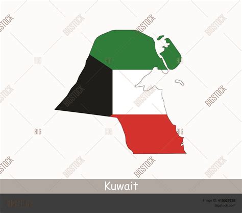 Kuwait Map Flag. Map Vector & Photo (Free Trial) | Bigstock