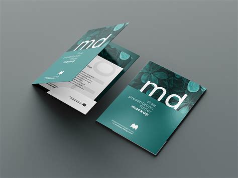 Free presentation folder mockup - Mockups Design