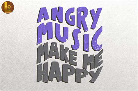 Angry Music Makes Me Happy Metal Lover By Mulew Art | TheHungryJPEG.com