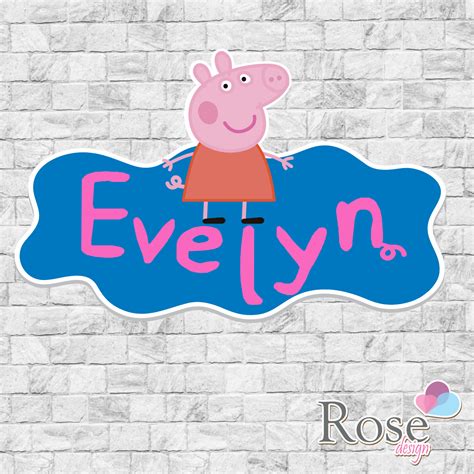 Peppa pig custom logo, Peppa pig Birthday party, Peppa pig theme, Peppa ...