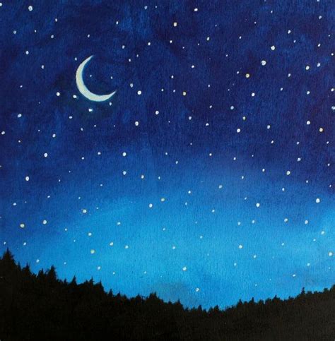 Pin by Rita Blair on Night things to do | Night sky painting, Sky ...