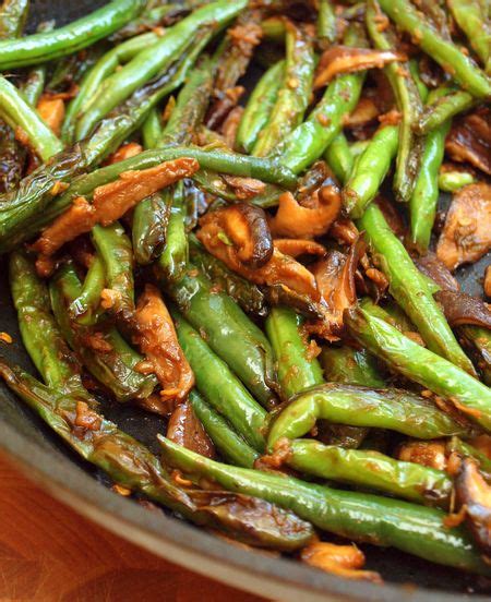 Stir-Fried Szechuan Green Beans & Shiitake Mushrooms