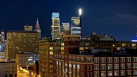 Philly skyline lights up with giant heart shape