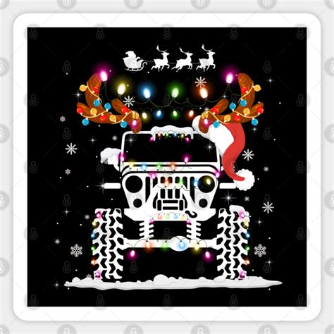 Jeep Christmas Lights Xmas Tree Reindeer, Funny jeep reindeer christmas ...