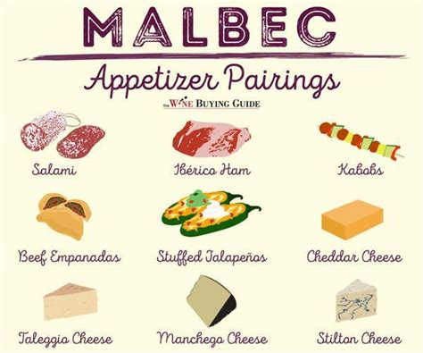 Malbec appetizer pairings infographic | Malbec wine pairing, Malbec ...