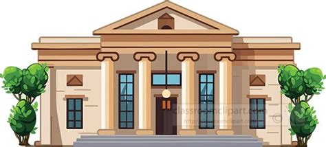 Law and Legal Clipart-outside building of federal courthouse