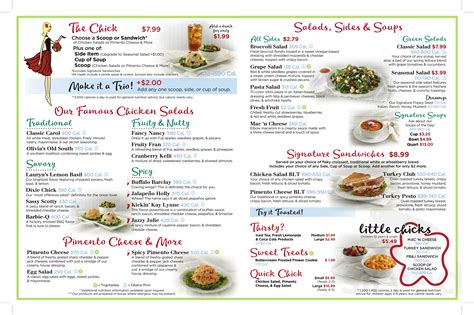 Chicken Salad Chick menu in Warner Robins, Georgia, USA