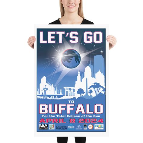 Buffalo, NY - 2024 Total Solar Eclipse - Poster - Eclipse Merchandise