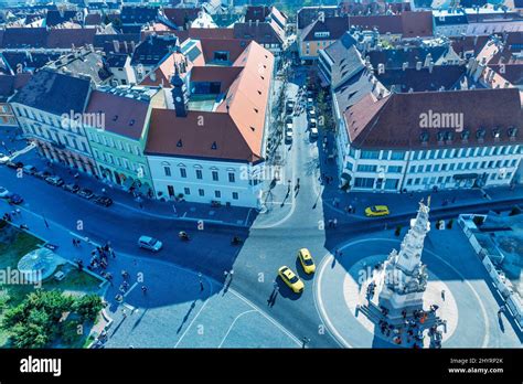 Castle Hill in Budapest - Budai Var medieval town in Buda, aerial view ...