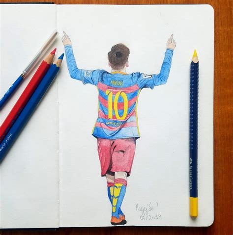 Leo Messi drawing – drawing blog of HappyJo Drawings