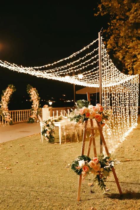 11 Breathtaking Outdoor Wedding Lights Ideas | Outdoor wedding lighting ...