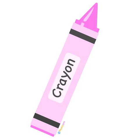 FREE Pink Crayon Clipart (Royalty-free) | Pearly Arts