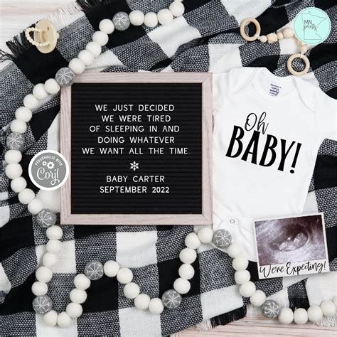 Funny Winter Pregnancy Announcement Digital Miminalist - Etsy