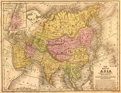 Unmarked Map Of Asia Antique Maps Of Asia Georgia Counties Map Twin ...